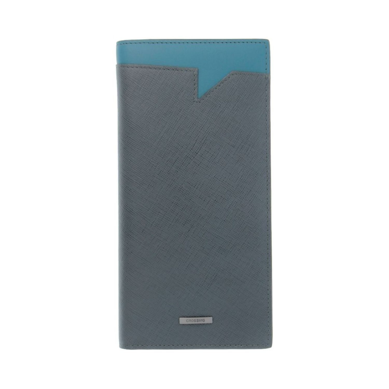 Crossing Saffiano Transition Long Wallet - Iron GreyShaded Spruce (1)