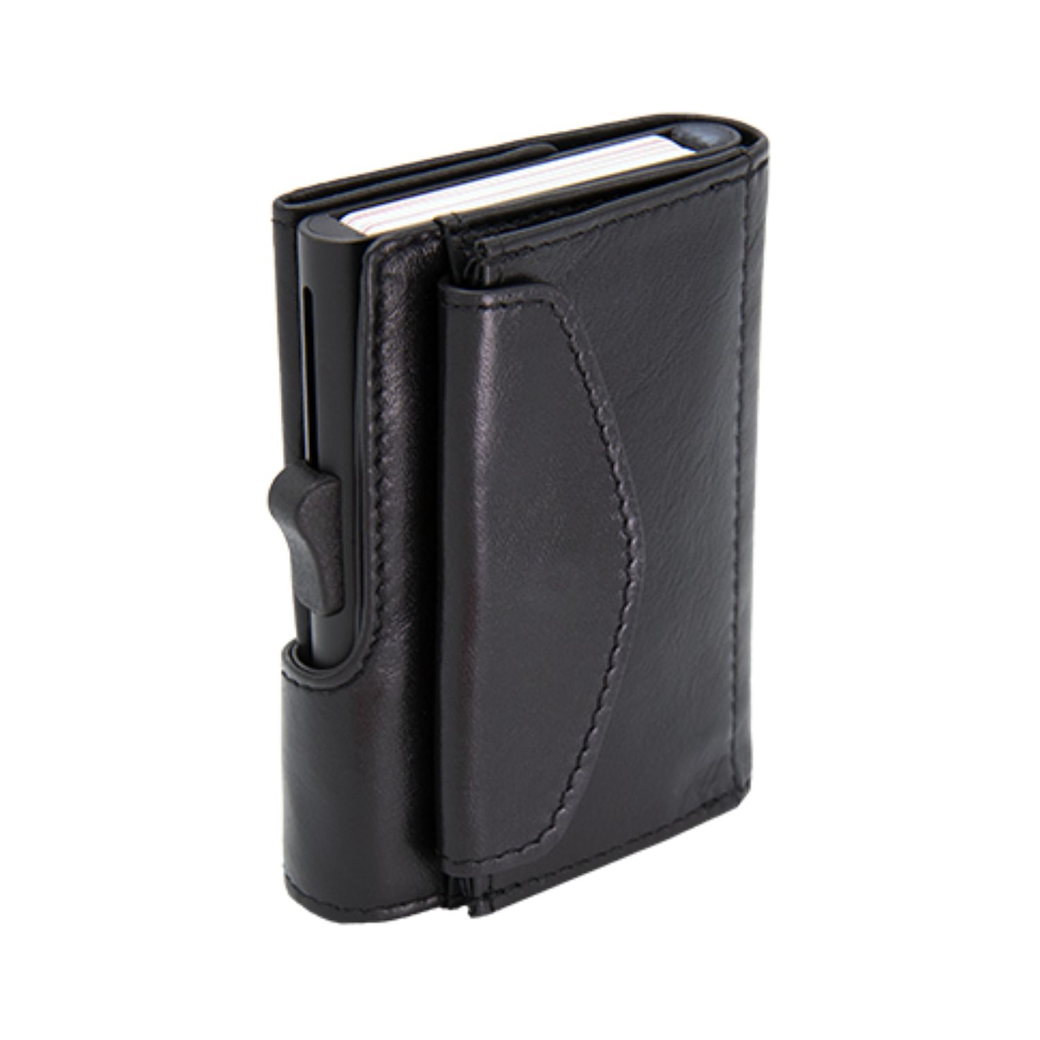 Buy C Secure XL Italian Leather Wallet with Coin Pouch Nero